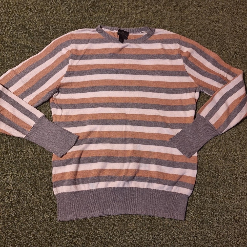 Striped Gray and Brown Men's Sweater